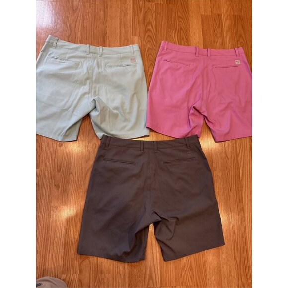 Puma Golf Shorts Lot of 3 Mens 34 Performance Stretch Golf Pink Gray Teal - Picture 3 of 9